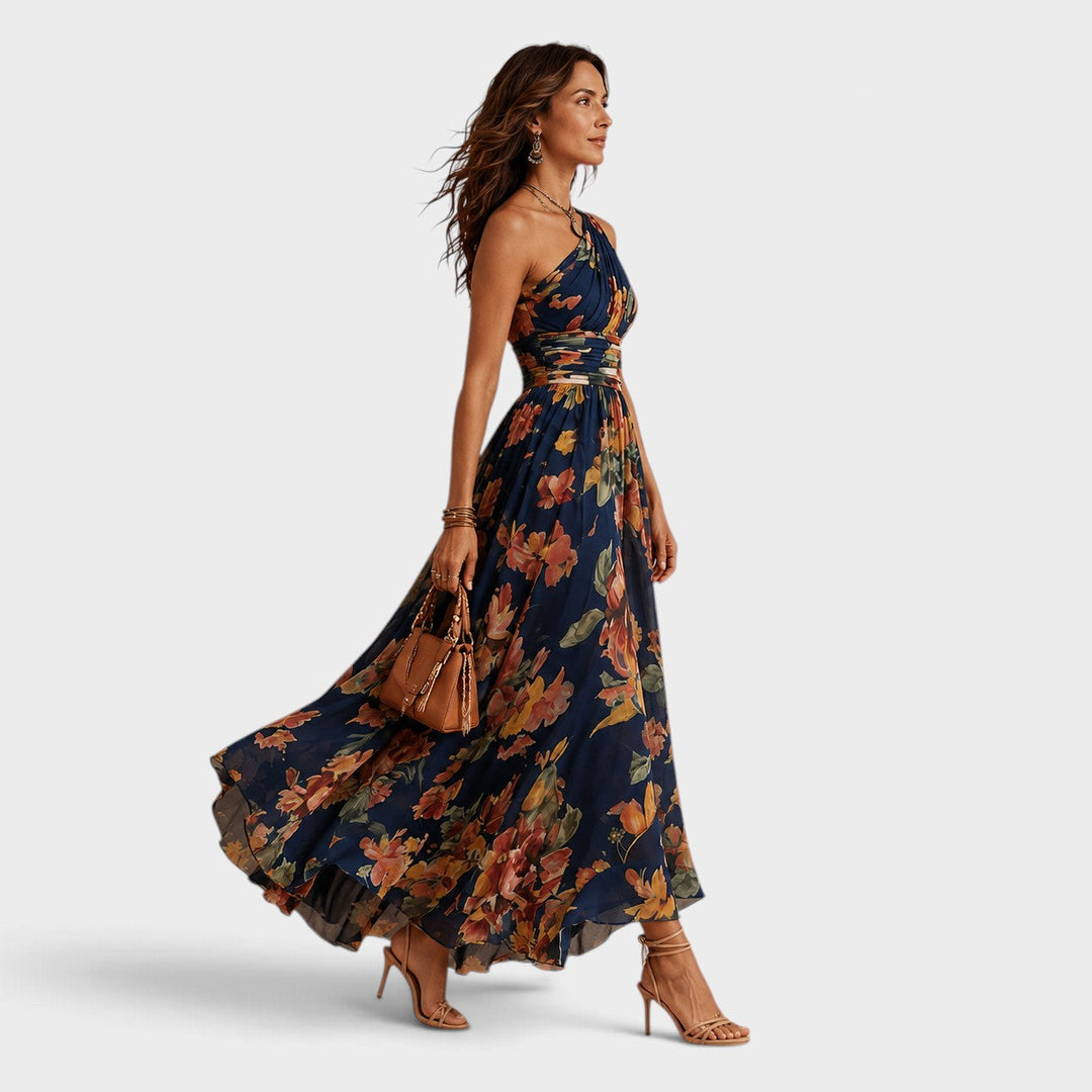 Celeste | One-Shoulder Floral Maxi