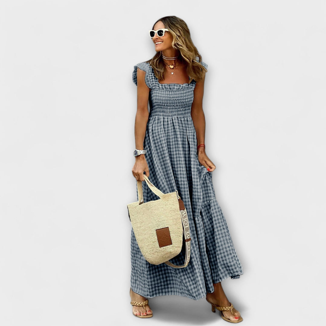 Sophie | Checked Maxi Dress