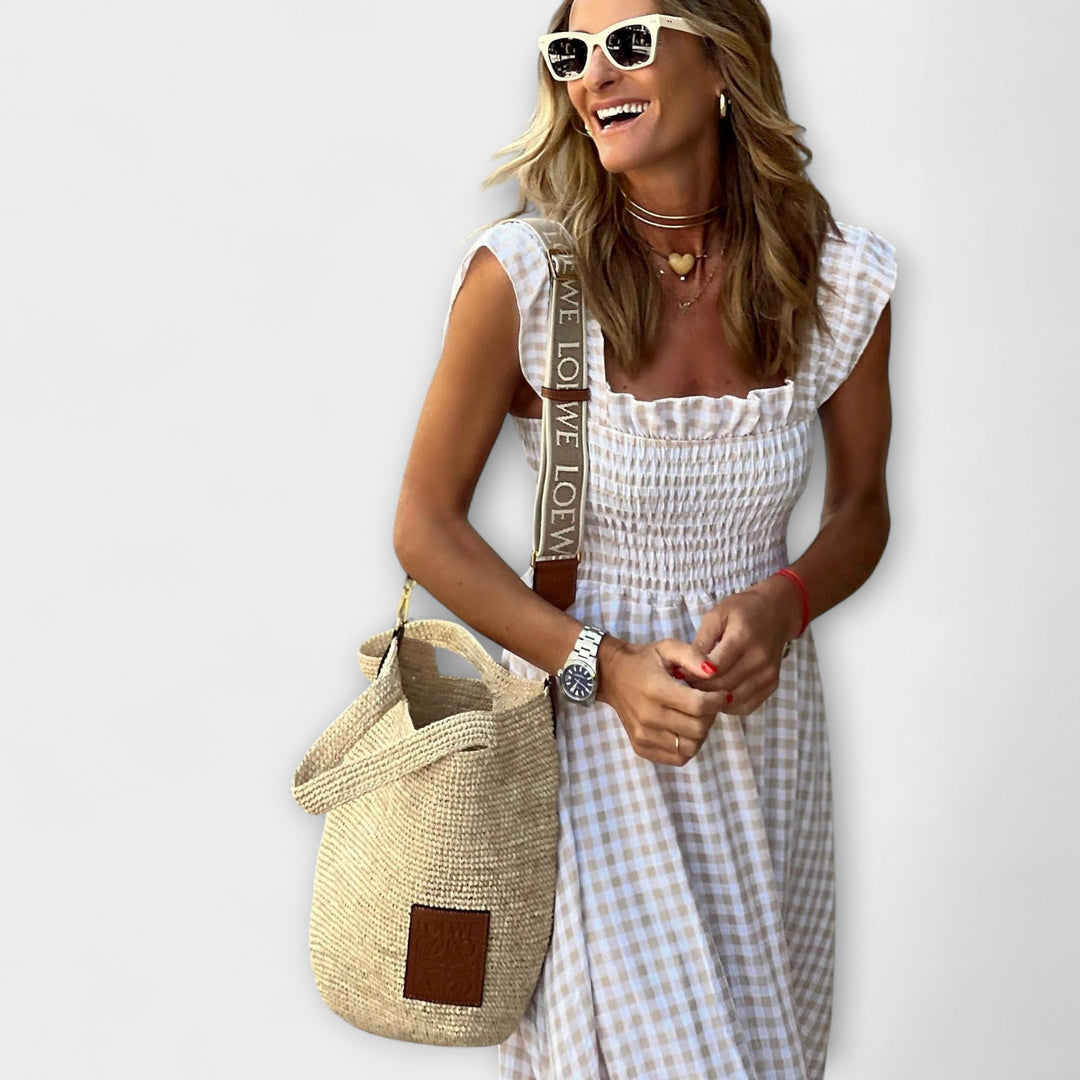 Sophie | Checked Maxi Dress