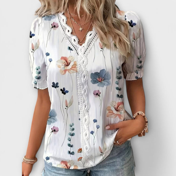 Elise | Blouse with V Neck