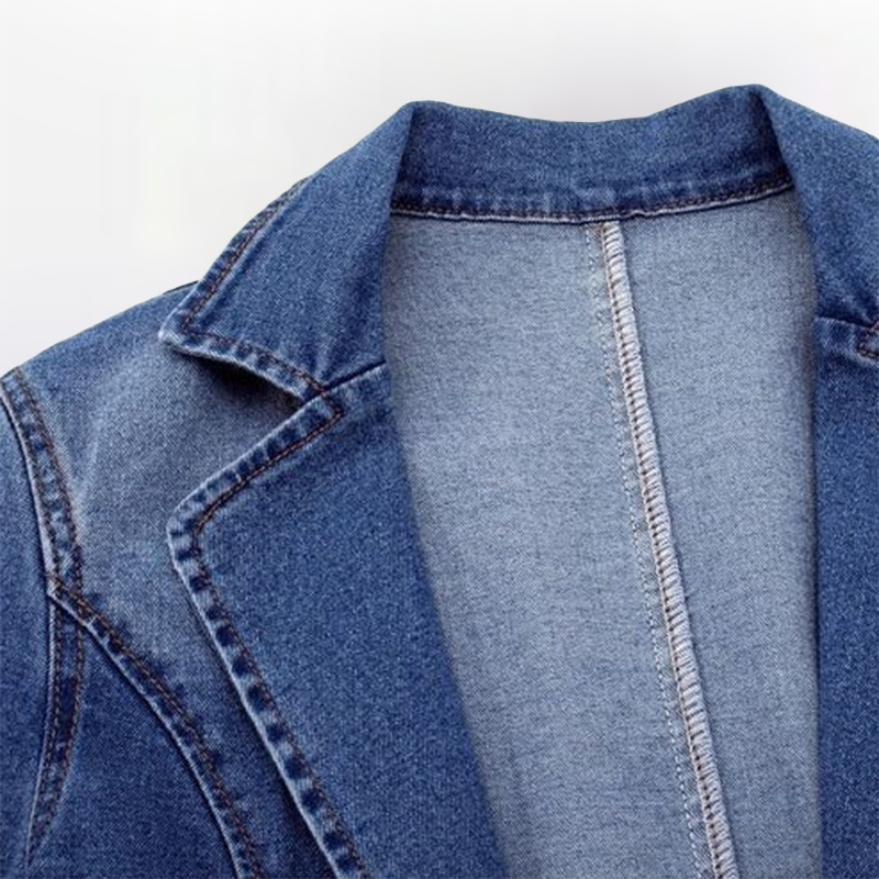 Sandra - Classic Denim Blazer