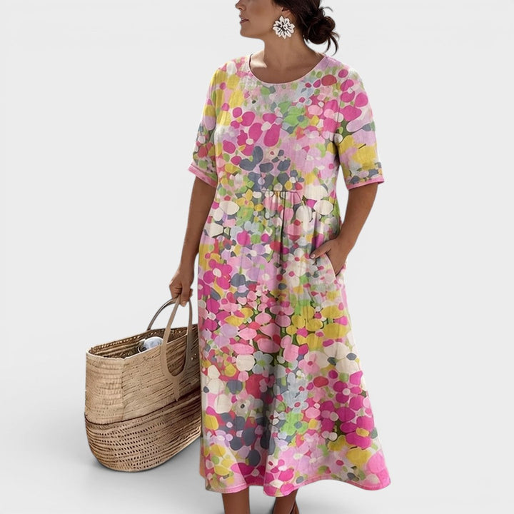 Mia | Floral Summer Midi Dress