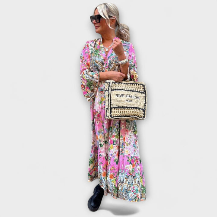 Gemma | Floral V-Neck Maxi Dress
