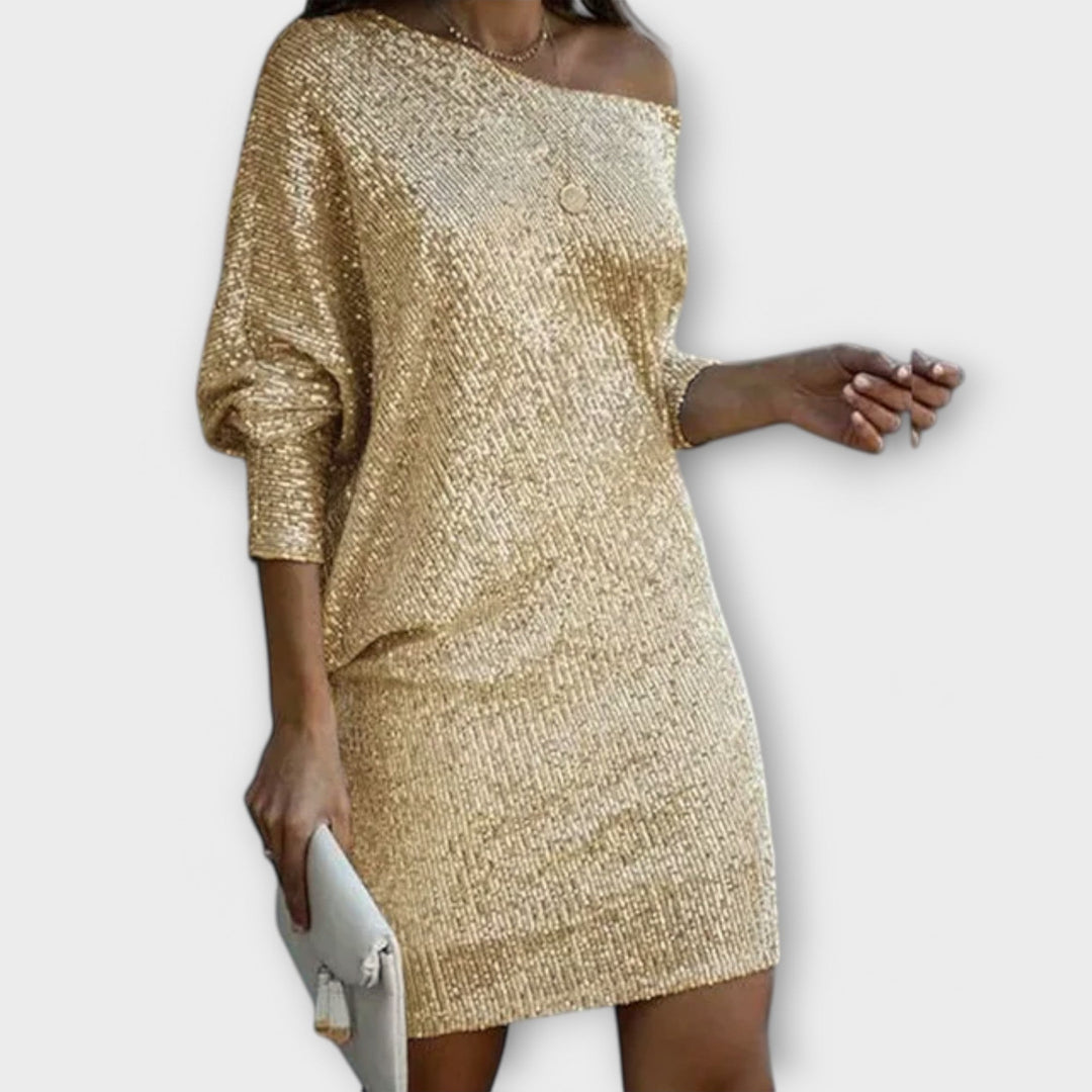 Jessica | Contrast Sequin Party Dress