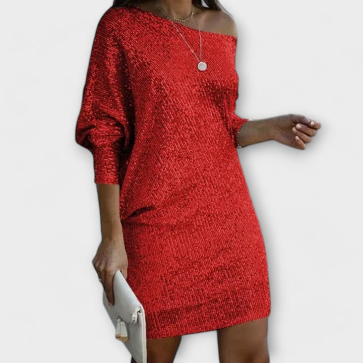 Jessica | Contrast Sequin Party Dress