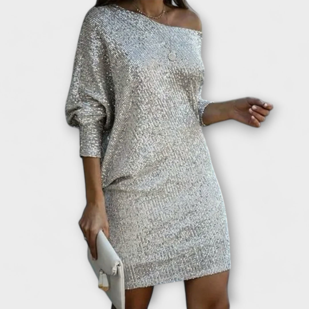 Jessica | Contrast Sequin Party Dress