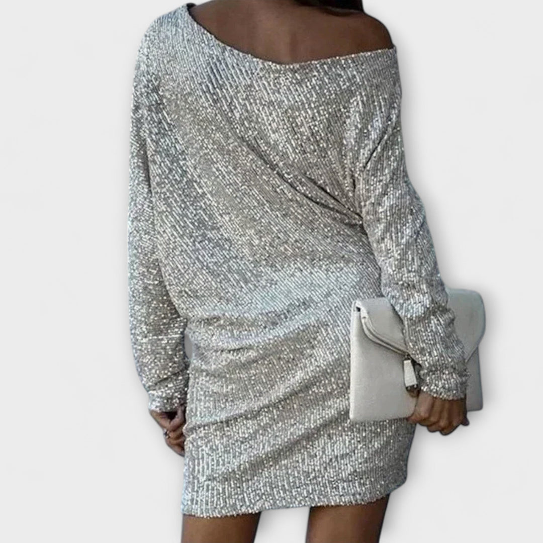 Jessica | Contrast Sequin Party Dress