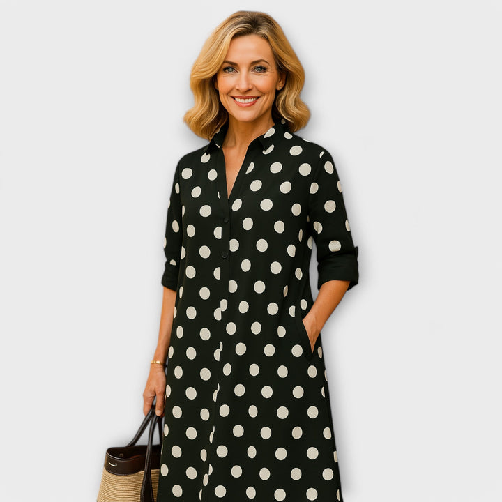 Wendy | Collared Three-Quarter Sleeve Dress