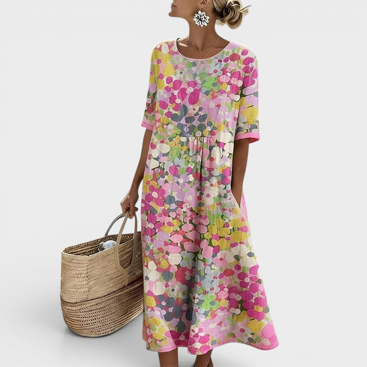 Mia | Floral Summer Midi Dress