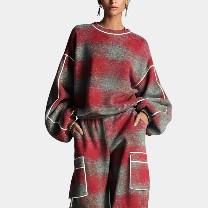 Carmen | Complete Sweatshirt and Trousers in Colour Block