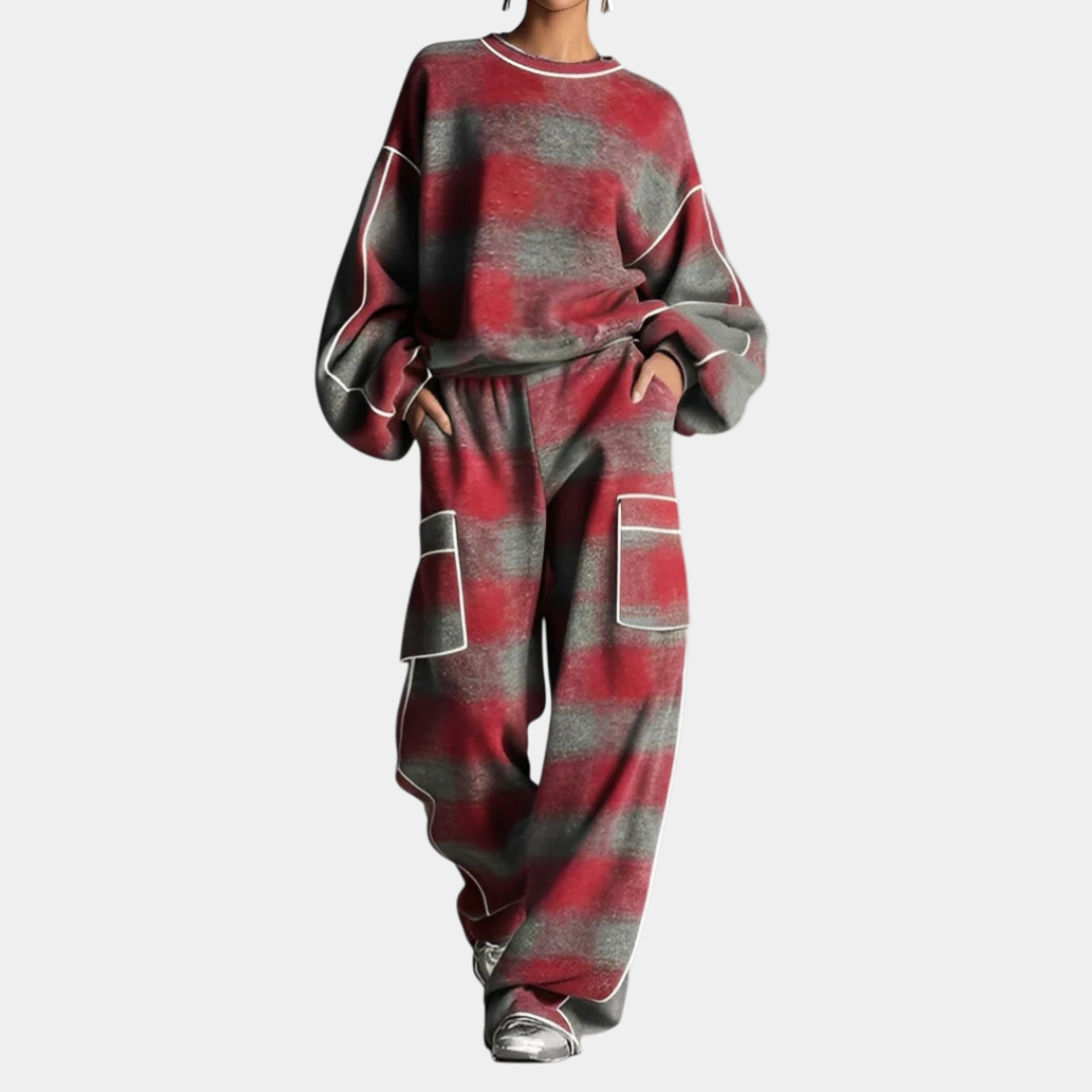 Carmen | Complete Sweatshirt and Trousers in Colour Block
