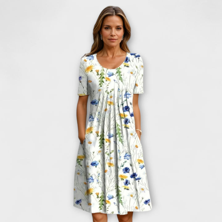 Helen | Pleated Waist Dress