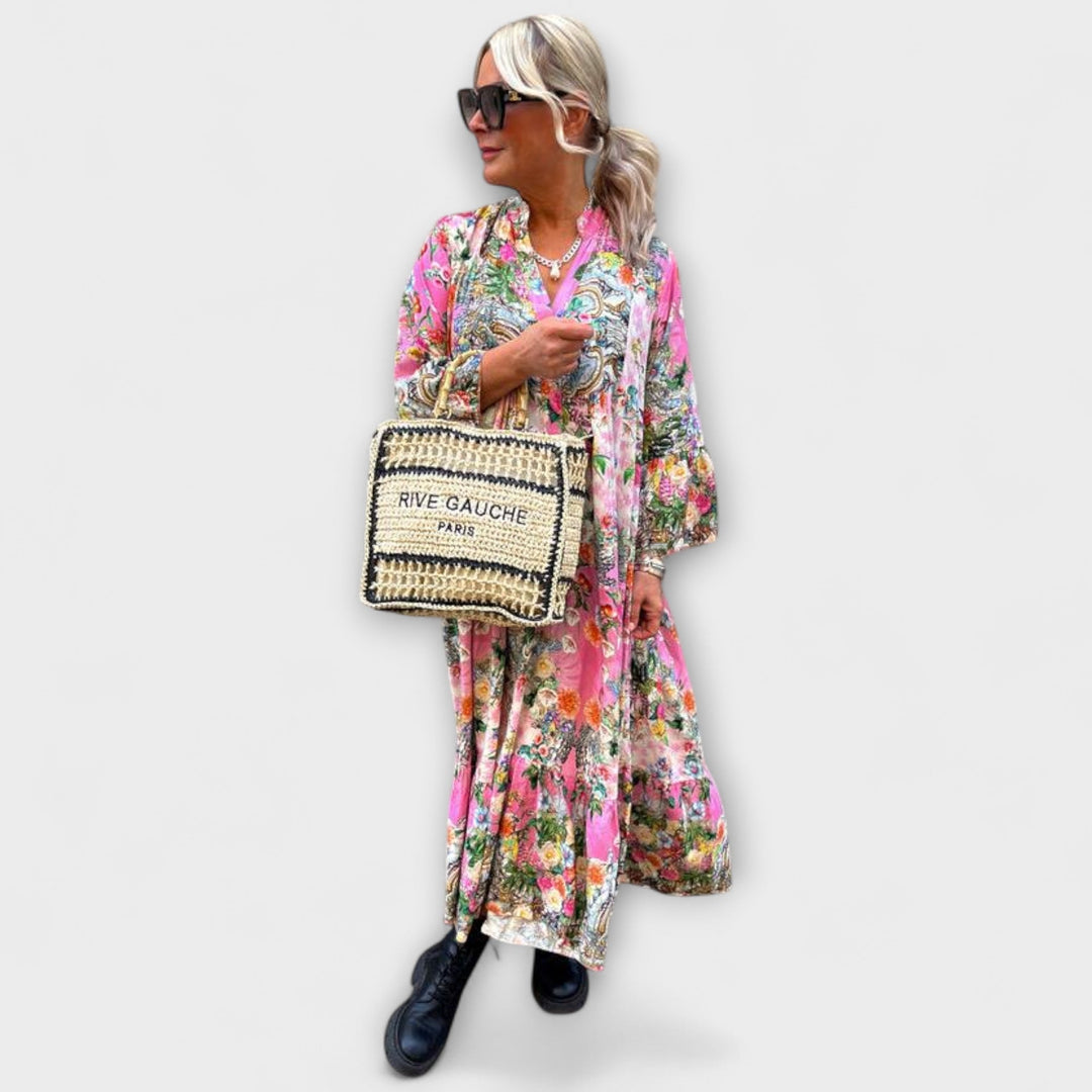 Gemma | Floral V-Neck Maxi Dress