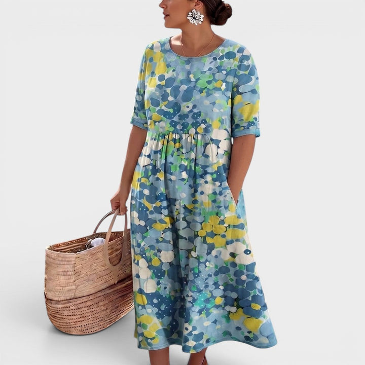Mia | Floral Summer Midi Dress