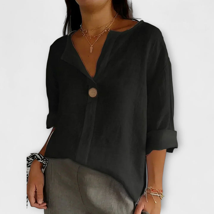 Hazel | Casual Linen Blouse