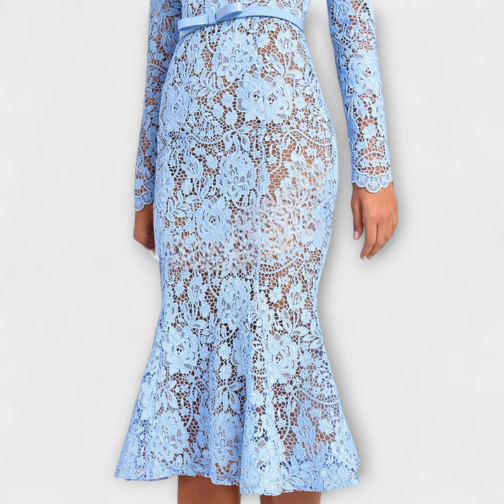 Sophie | Floral Lace Midi Dress