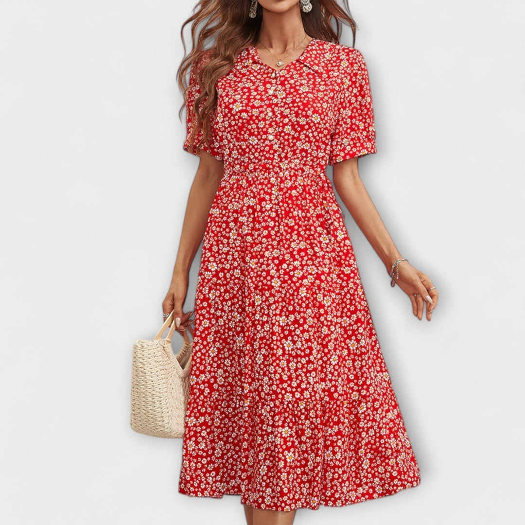 Jasmine | Round Neck Floral Dress