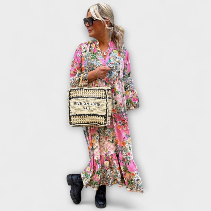 Gemma | Floral V-Neck Maxi Dress