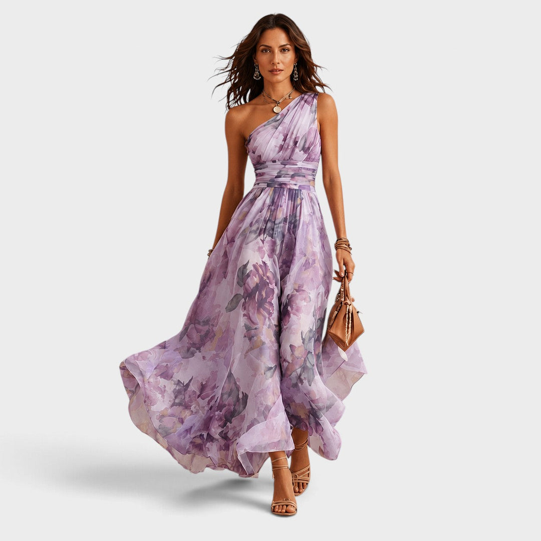 Celeste | One-Shoulder Floral Maxi