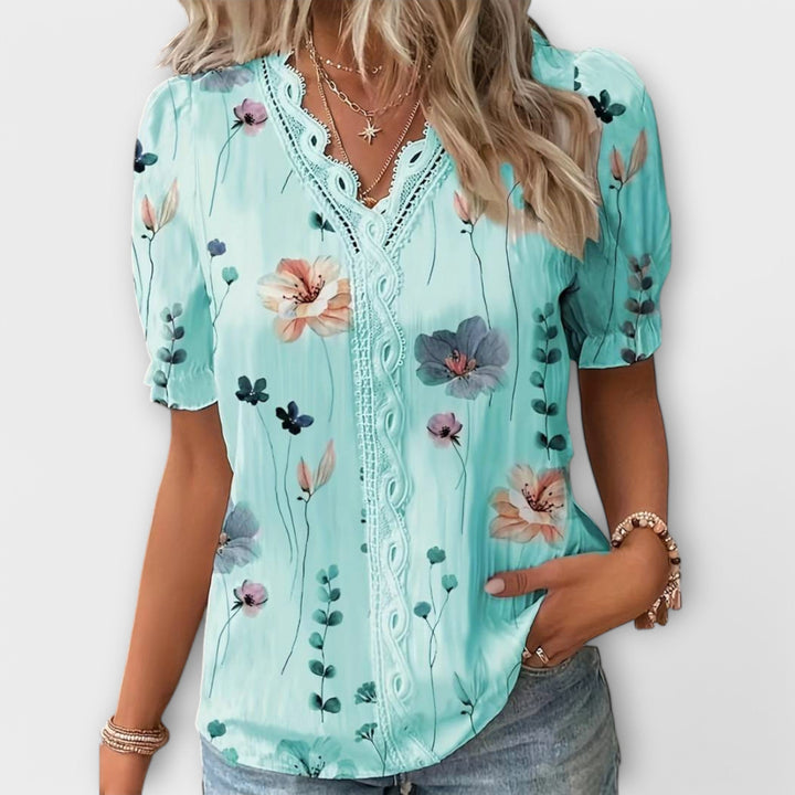 Elise | Blouse with V Neck