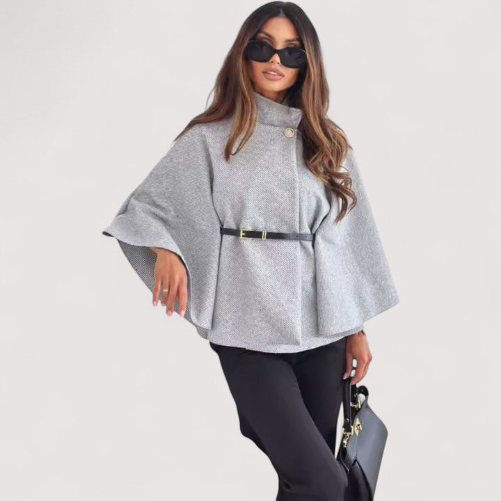 Angela™ | Chic leather jacket with belt