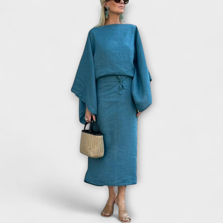 Olive | Cotton Linen Kimono Dress