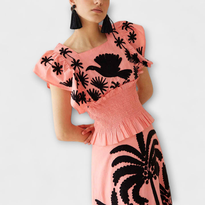 Bettina | Palm Print Dress