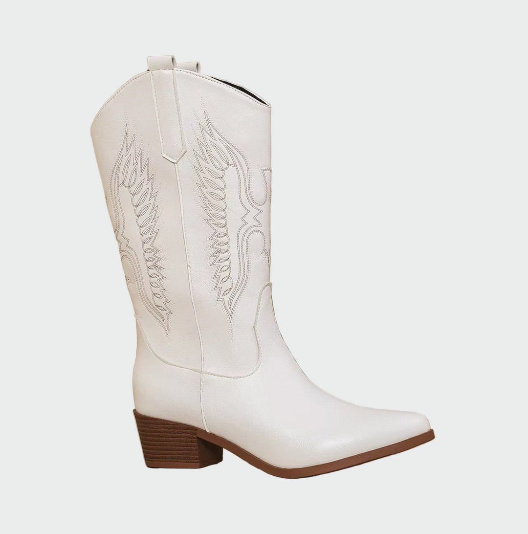Olive | Leather Cowboy Boots