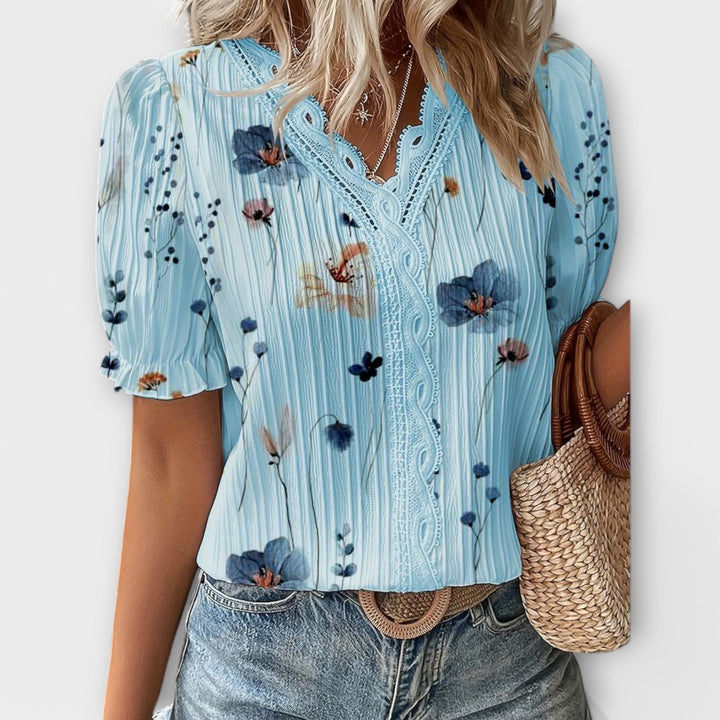 Elise | Blouse with V Neck