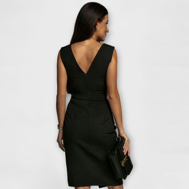 Bonnie | V-Neck Split Dress