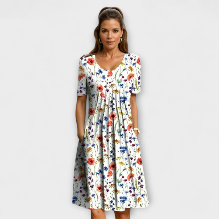 Helen | Pleated Waist Dress