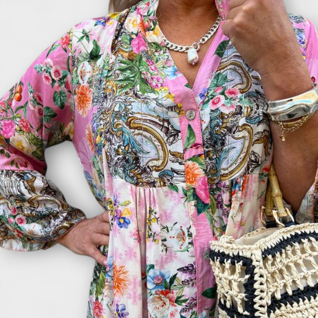 Gemma | Floral V-Neck Maxi Dress