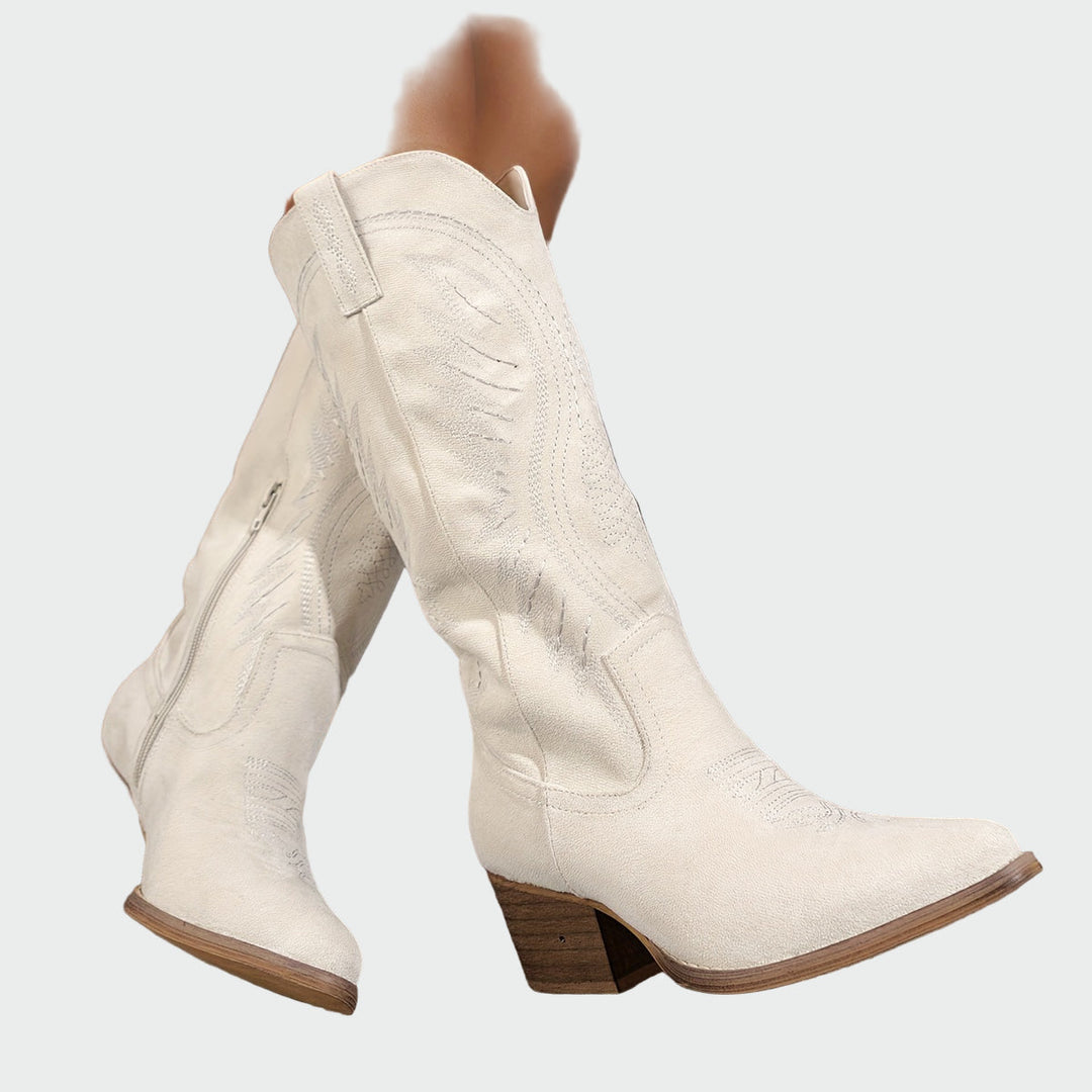 Violet | Embroidered Western Boots