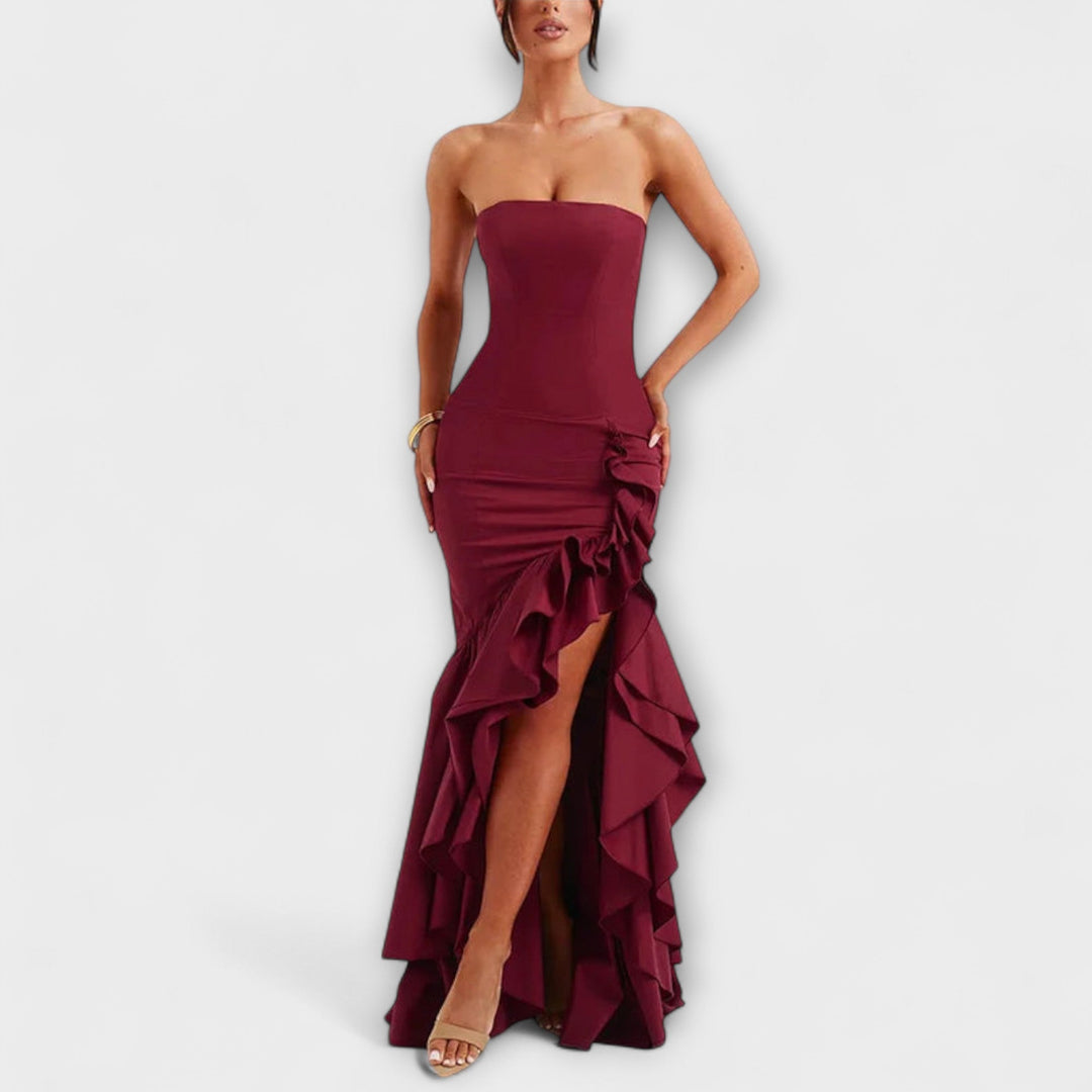 Patricia | Asymmetric Maxi Dress
