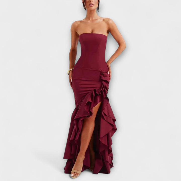 Patricia | Asymmetric Maxi Dress