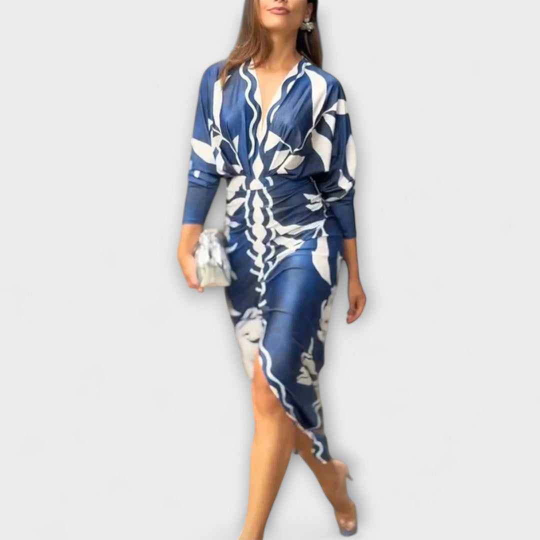 Pauline | Dolman Sleeve Printed Dress