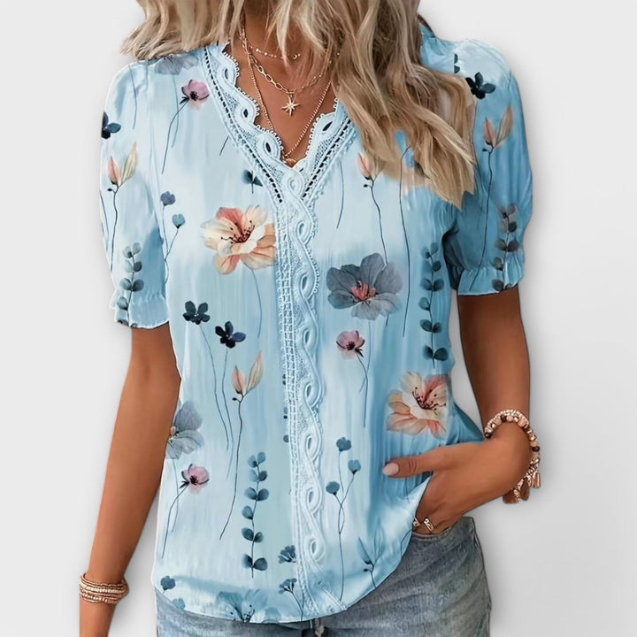 Elise | Blouse with V Neck
