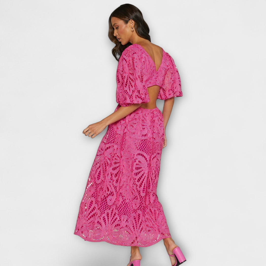 Julie | V-Neck Balloon Sleeve Dress