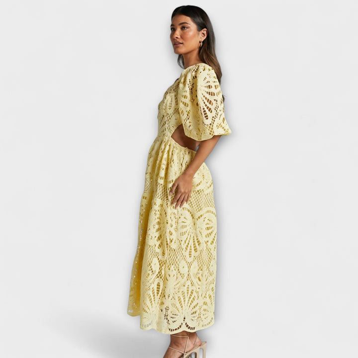 Julie | V-Neck Balloon Sleeve Dress