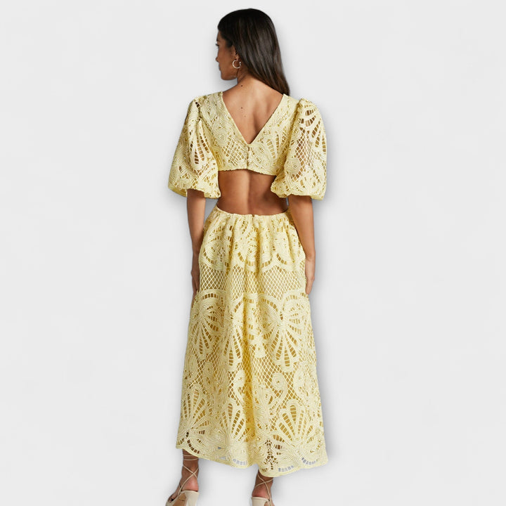 Julie | V-Neck Balloon Sleeve Dress