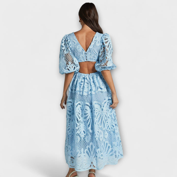 Julie | V-Neck Balloon Sleeve Dress