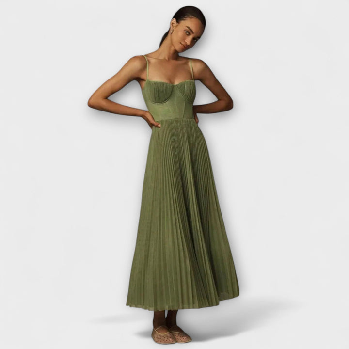 Heather | Ruched Tulle Corset Dress