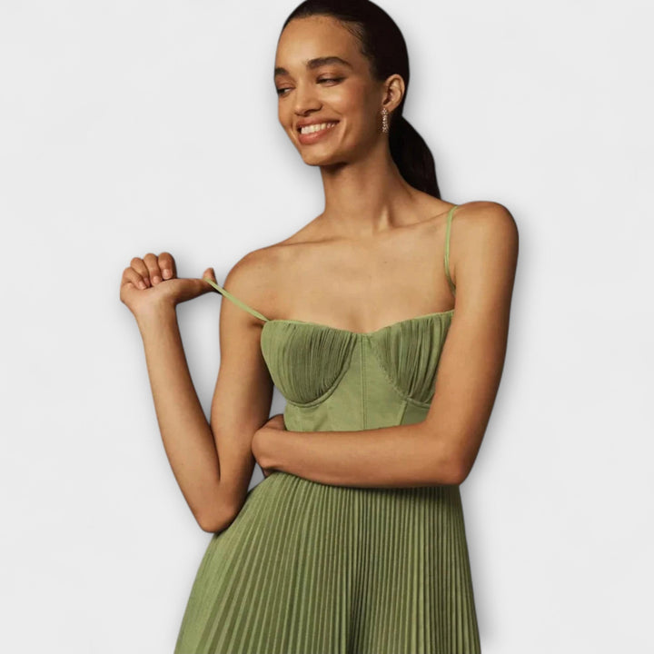 Heather | Ruched Tulle Corset Dress