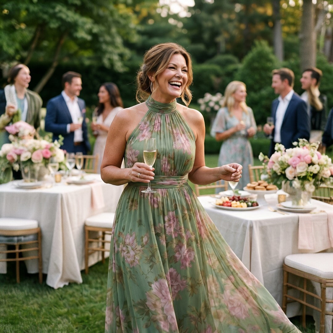Marjorie | Sweetheart Neck Midi Dress