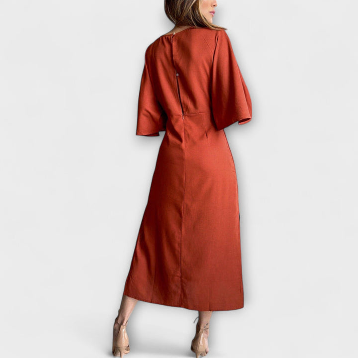 Brooke | Belted Cotton Linen Dress
