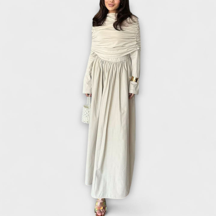 Olive | Elegant Pleated Dress