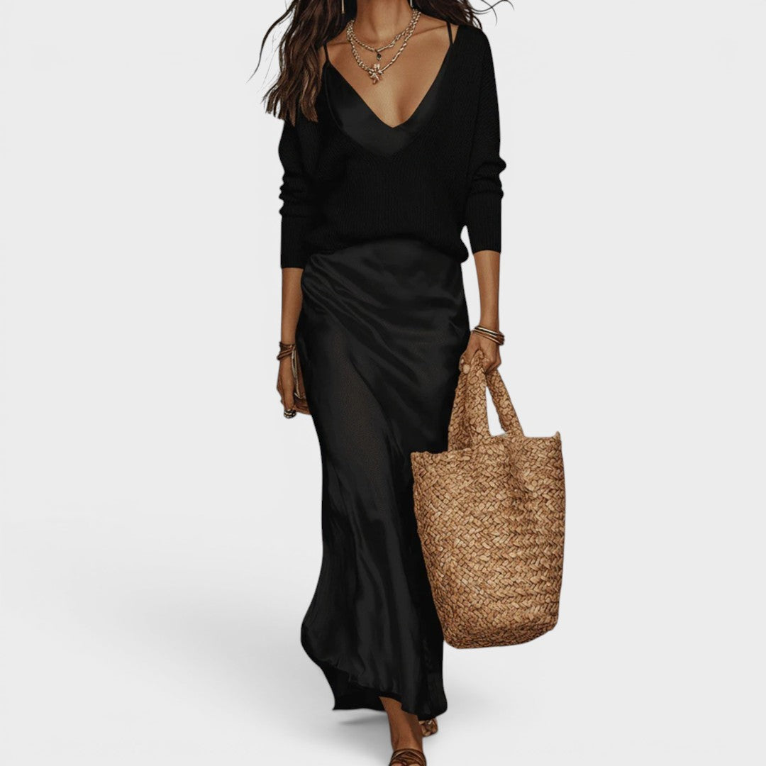 Grace | Satin Midi Dress