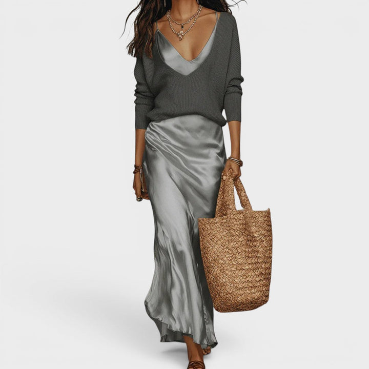 Grace | Satin Midi Dress