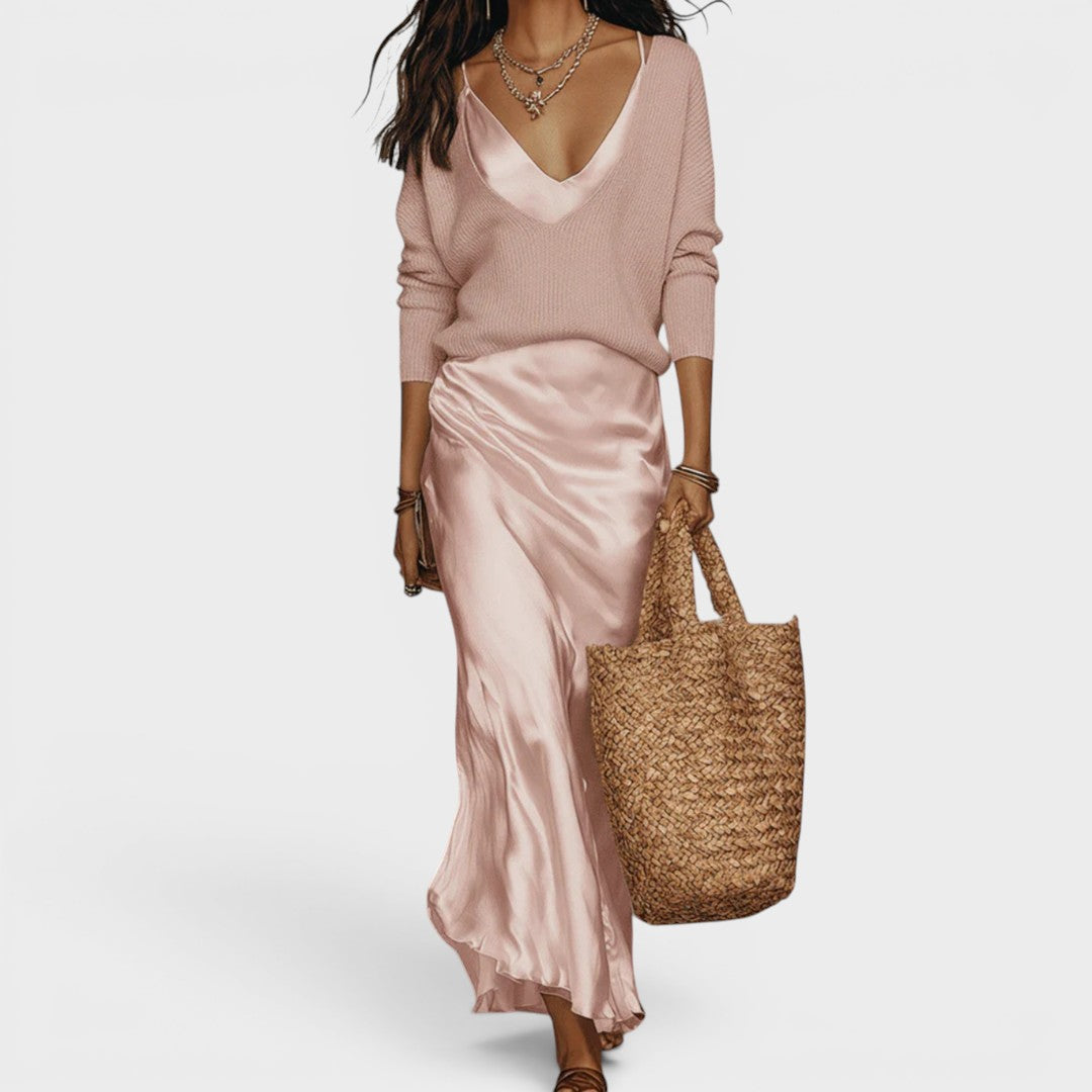 Grace | Satin Midi Dress