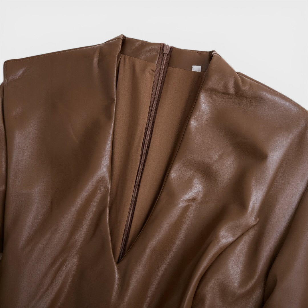 Annabelle | Elegant Leather Dress